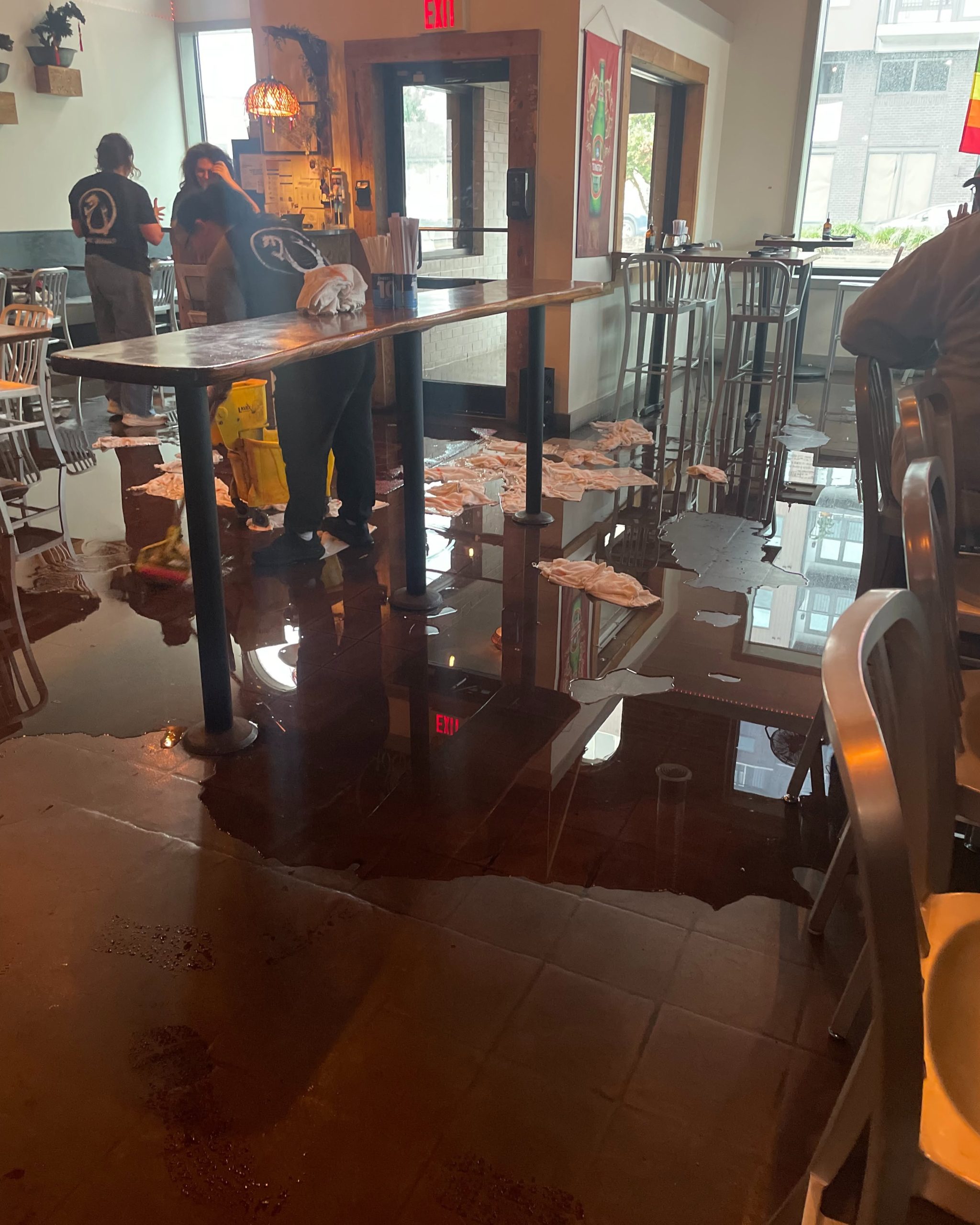 Fat Dragon closed due to flooding from Sunday's storms