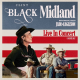 Tour poster showing Clint Black in a cowboy hat and the three members of Midland in front of red, white and blue stripes