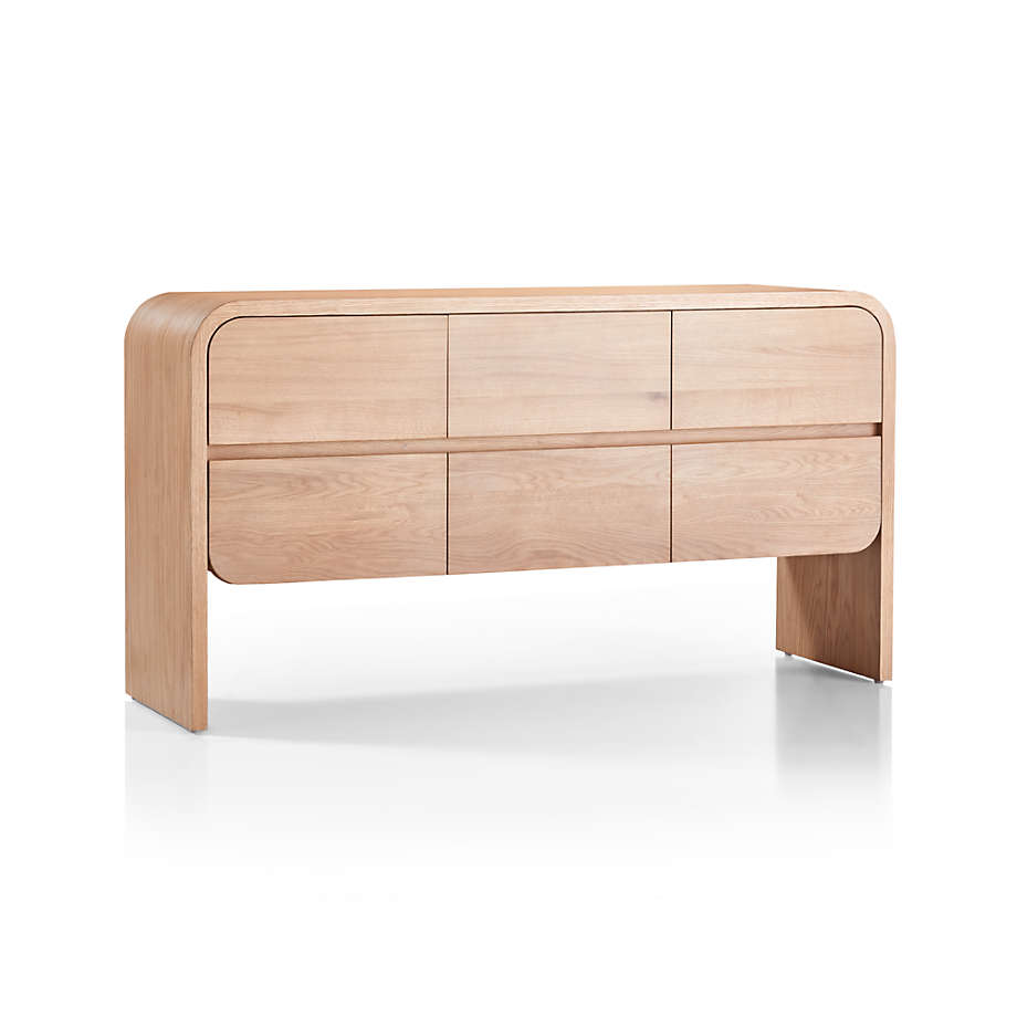 Crate&Barrel Cortez Natural Floating Dresser | Seeded