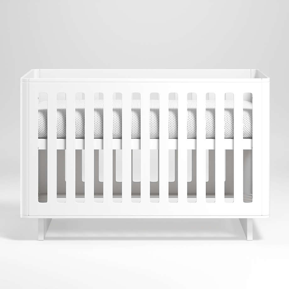 Crate&Barrel Sycamore White Crib Seeded