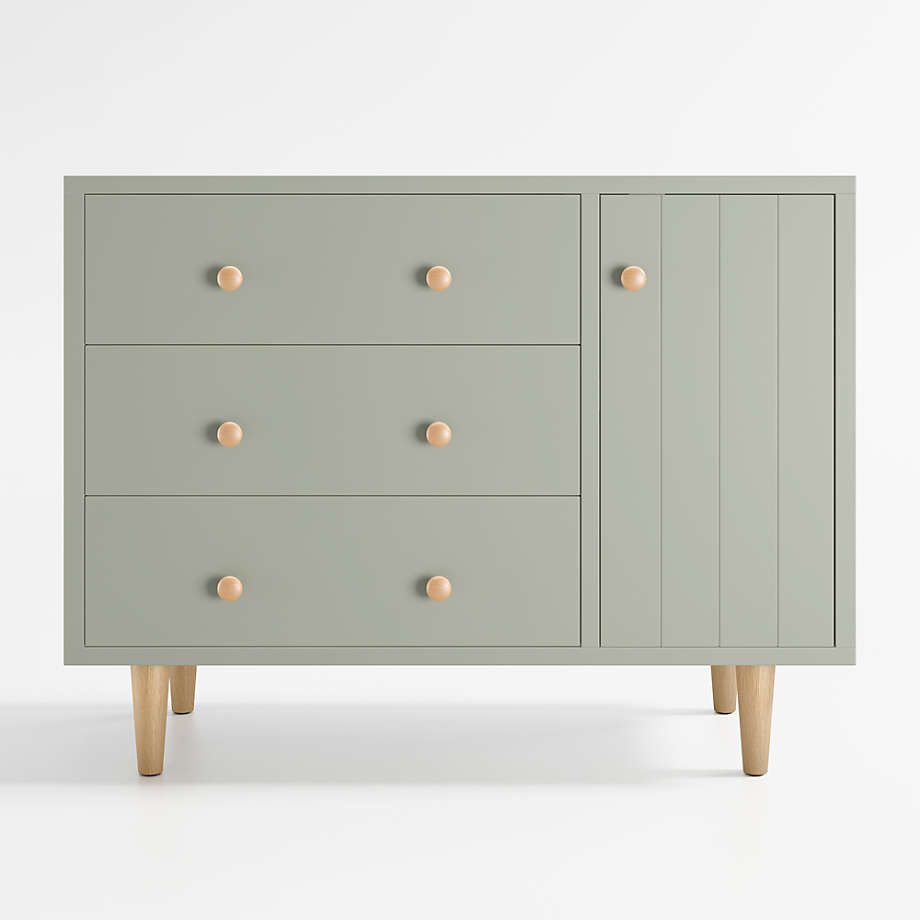 Crate&Barrel Finn Kids Wide Sage Green Dresser | Seeded Crate&Barrel Finn Kids Wide Sage Green Dresser | Seeded
