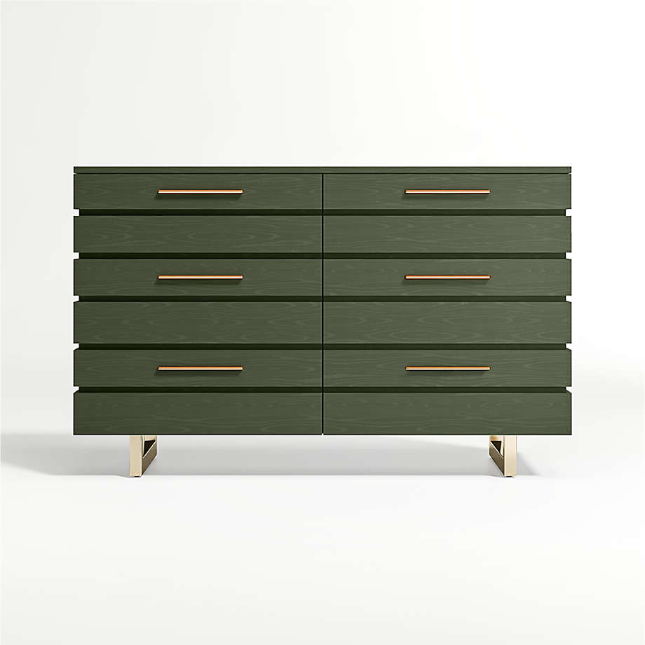 Kids Jewel Wide Dark Green Dresser by Crate & Barrel