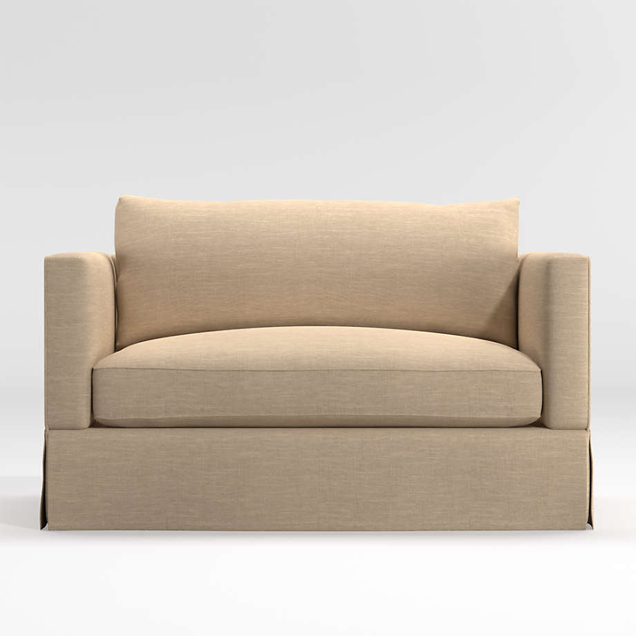 Crate&Barrel Magritte Twin Sleeper Sofa with Air Mattress Seeded