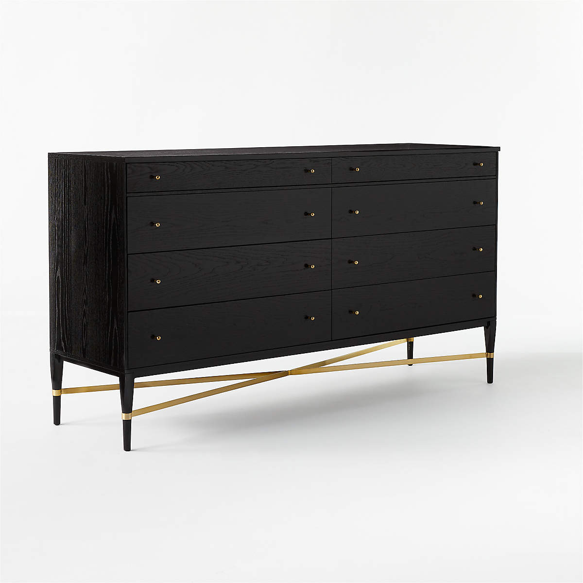 black large dresser Sikaic 8 Drawers Black Dresser main image 1