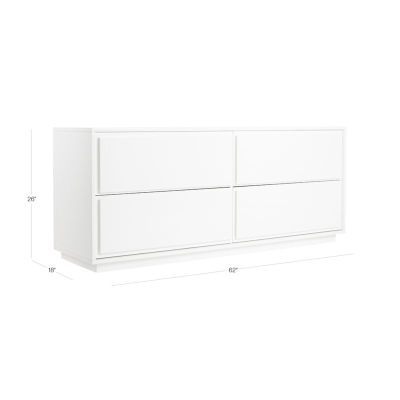 CB2 Gallery White 4-Drawer Low Dresser | Seeded CB2 Gallery White 4-Drawer Low Dresser | Seeded
