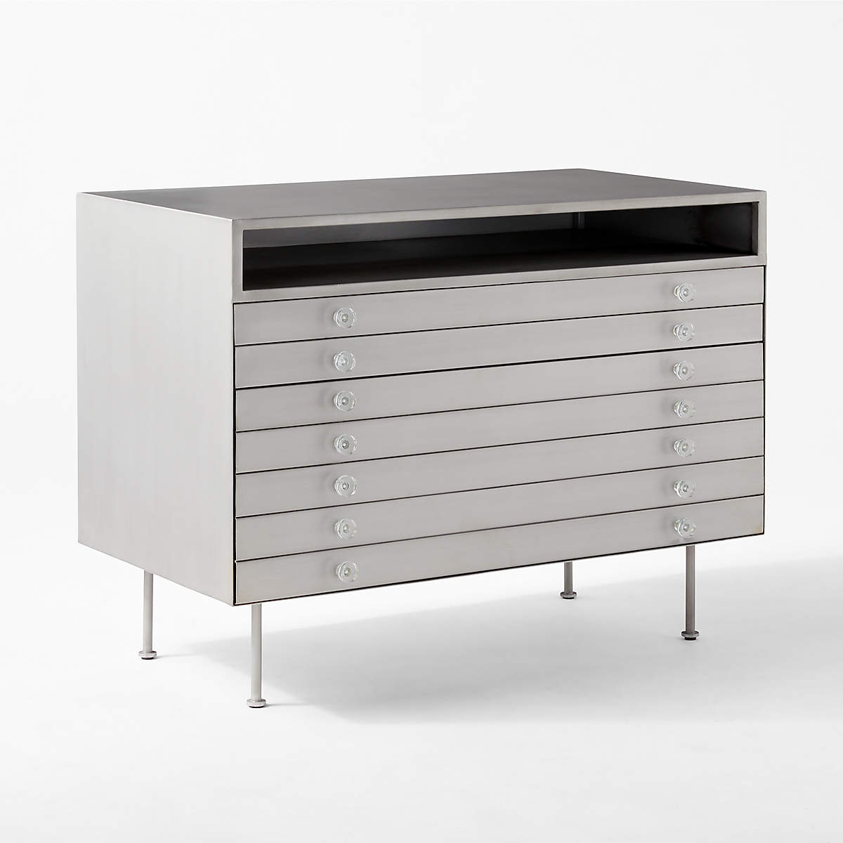 CB2 Renzo Steel Flat File Cabinet | Seeded, image size:1200x1200