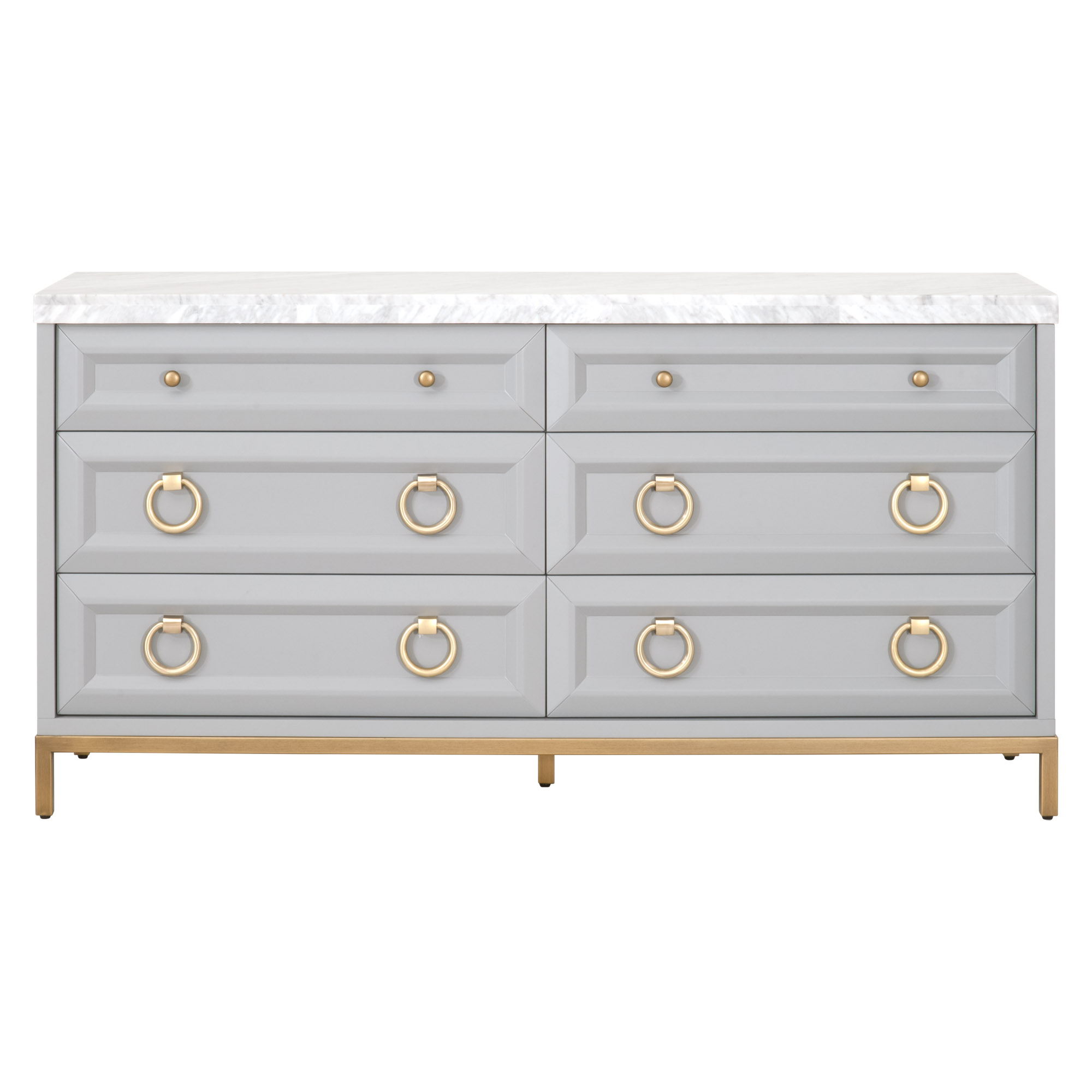 Hyde Park Cerulean Carrera 6-Drawer Double Dresser - Dove Gray | Seeded Hyde Park Cerulean Carrera 6-Drawer Double Dresser - Dove Gray | Seeded