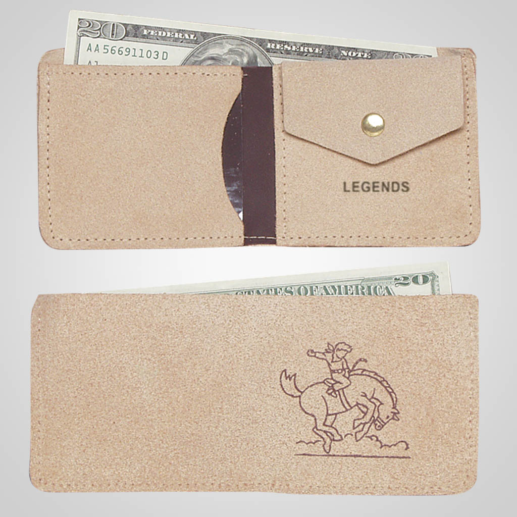 61325IM - Leather Wallet, Buckaroo Design, Name-Drop