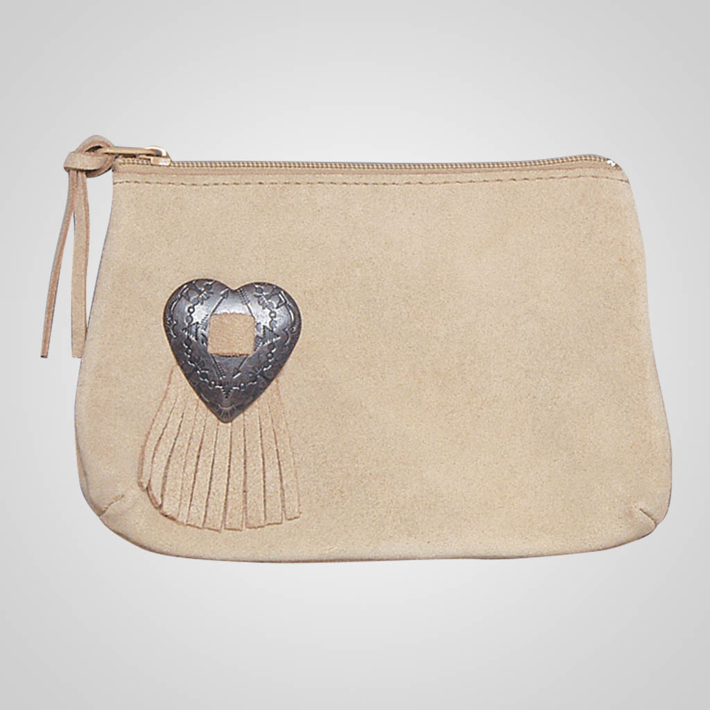 61341PL - Leather Clutch With Concho, Plain