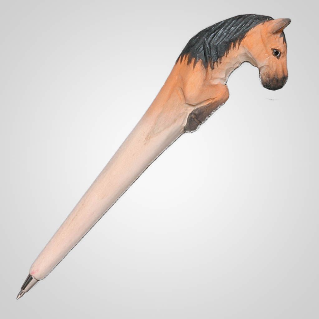 61665 - Carved Wood Horse Pen, Plain