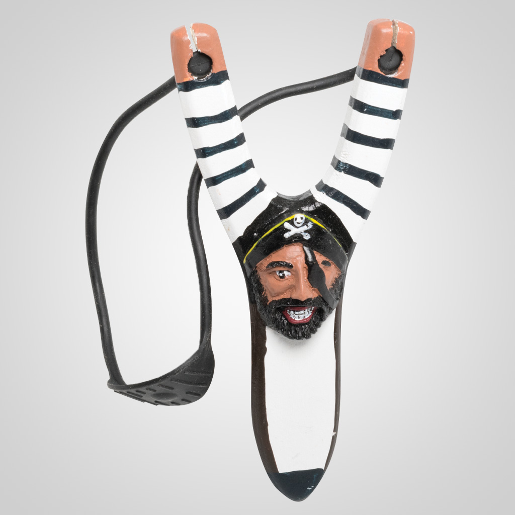 62665 - Carved Wood Pirate Slingshot