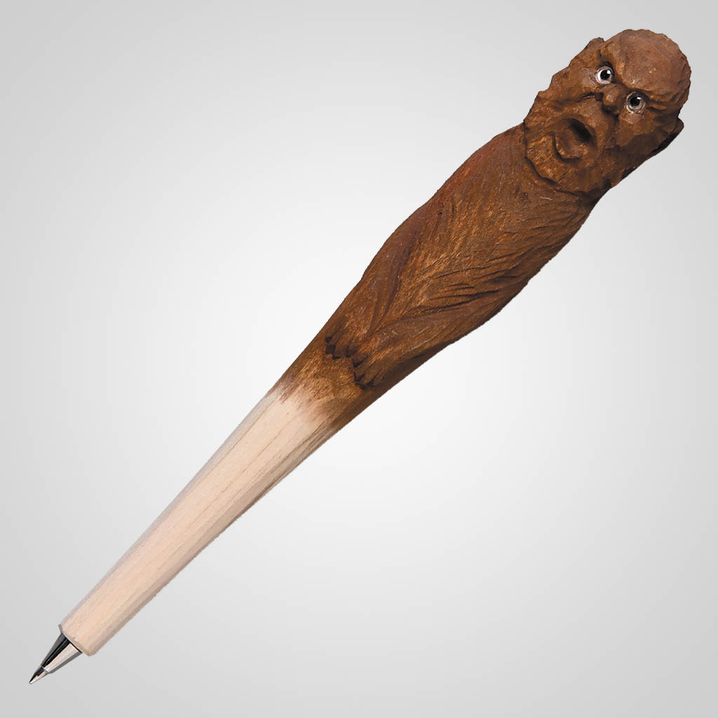 62716 - Carved Wood Bigfoot Pen, Plain