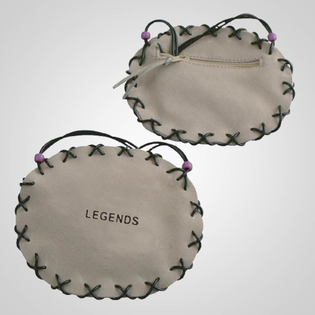 62895IM - Leather Laced Zip Purse, Name-Drop