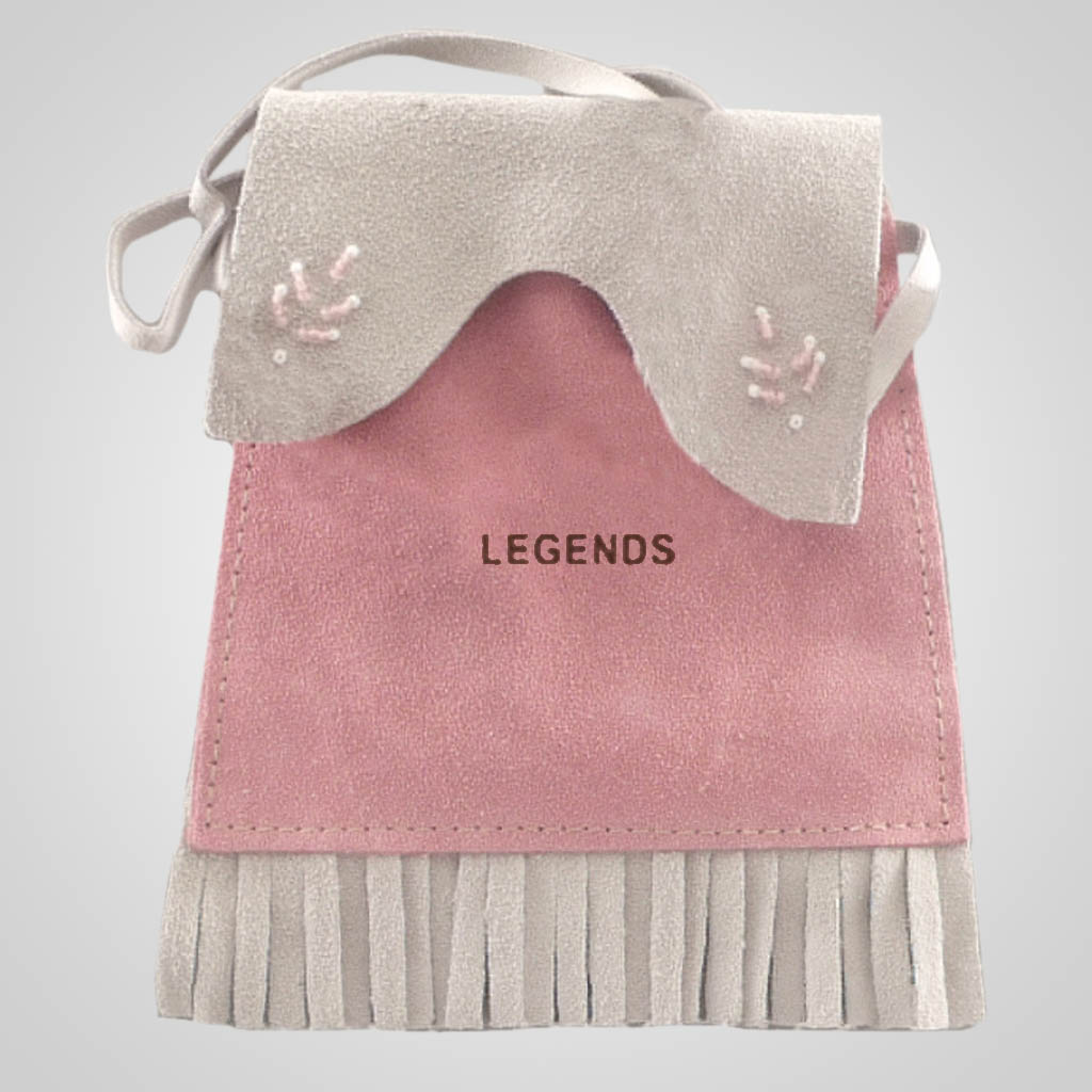 62900IM - Pink Leather Shoulder Bag, Name-Drop