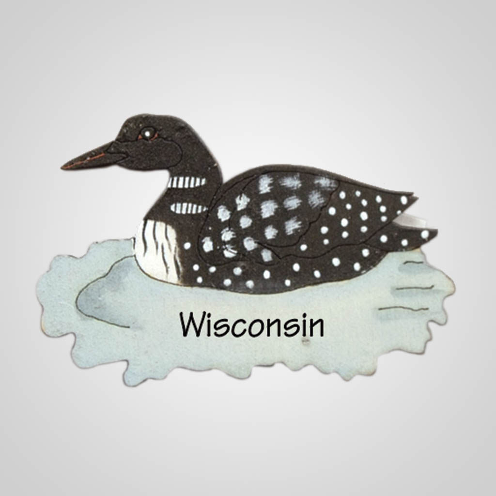 63097IM - Laser Cut Loon Magnet, Name Drop