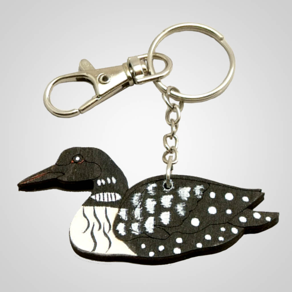 63101PL - Laser Cut Loon Keychain, Plain