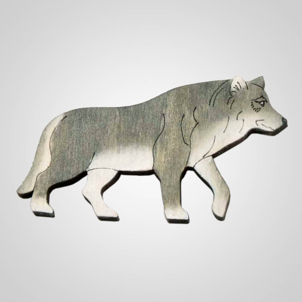 63201 - Laser Cut Wolf Magnet, Plain