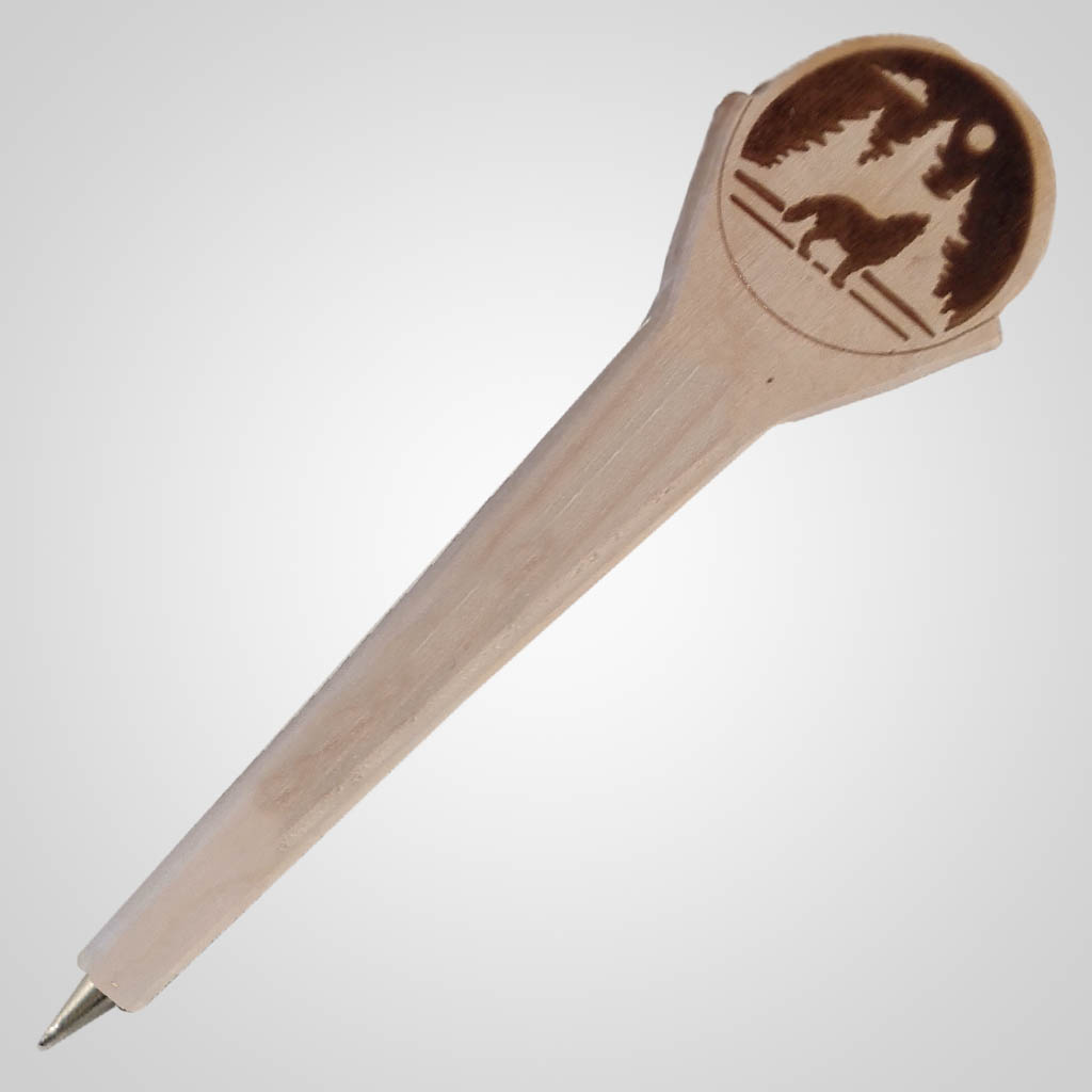 63212 - Laser-Engraved Wolf Wood Pen, Plain