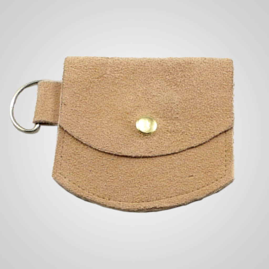 61525PL Leather Laced Zip Purse, Plain Lipco