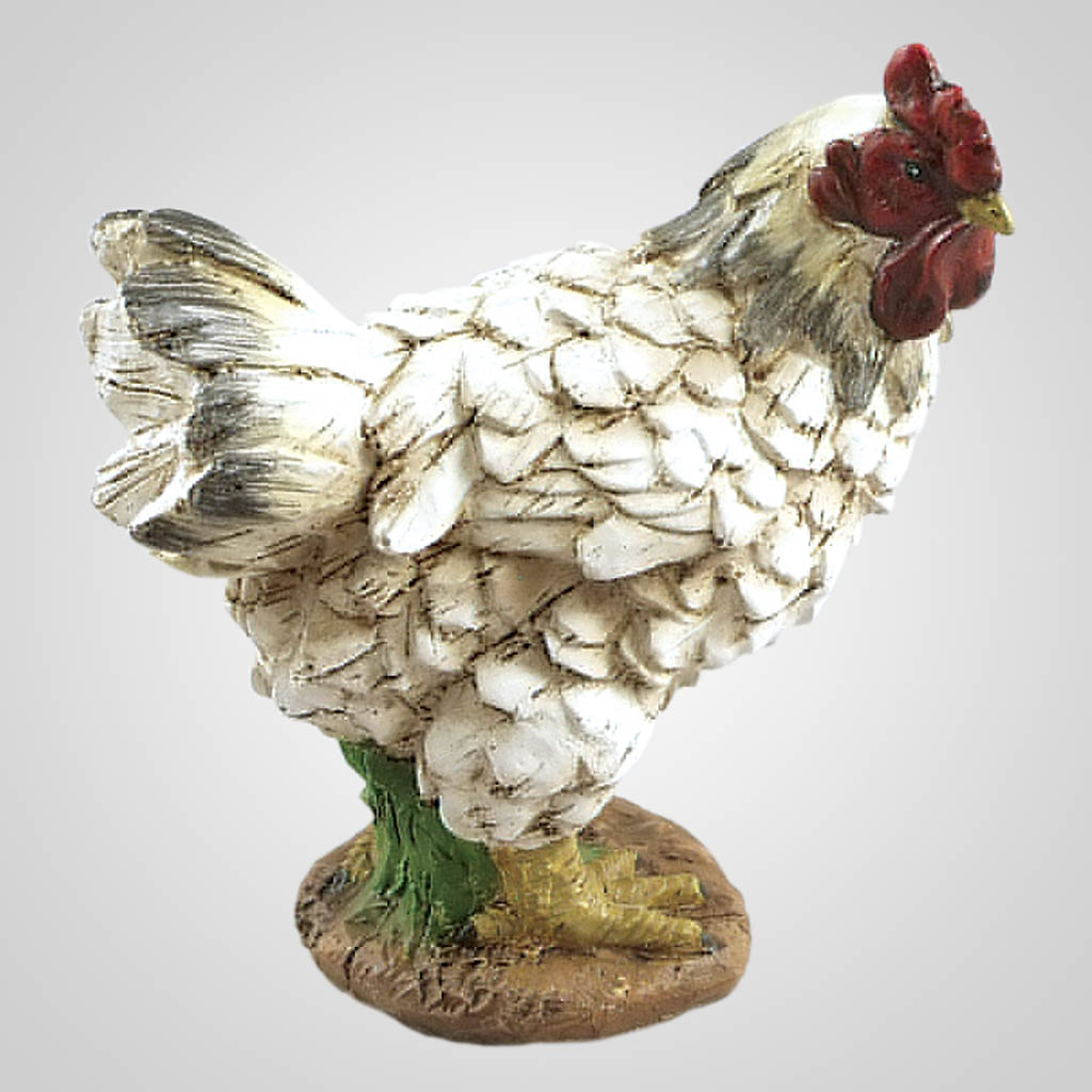 19427 White Chicken Figurine Lipco