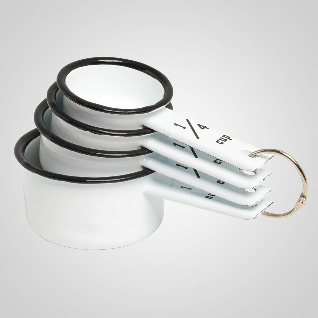 19567PL Enamelware Measuring Cups, Plain Lipco