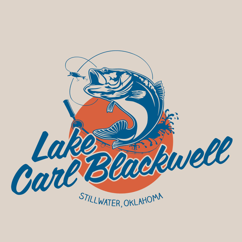 D04036LKCBLK Lake Carl Blackwell TShirt Design Lipco