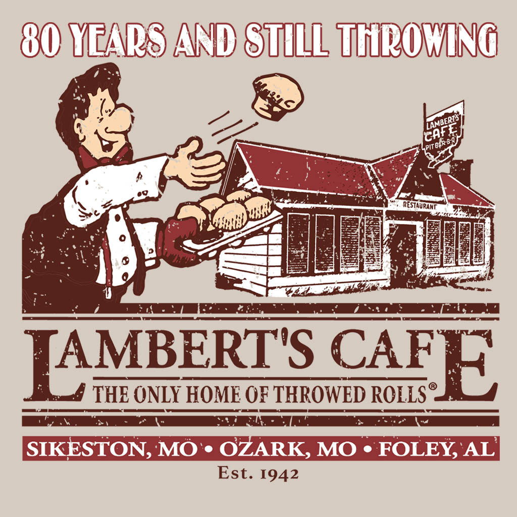 D04050LM80FB Lambert's Cafe 80 Years Full Back TShirt Design Lipco