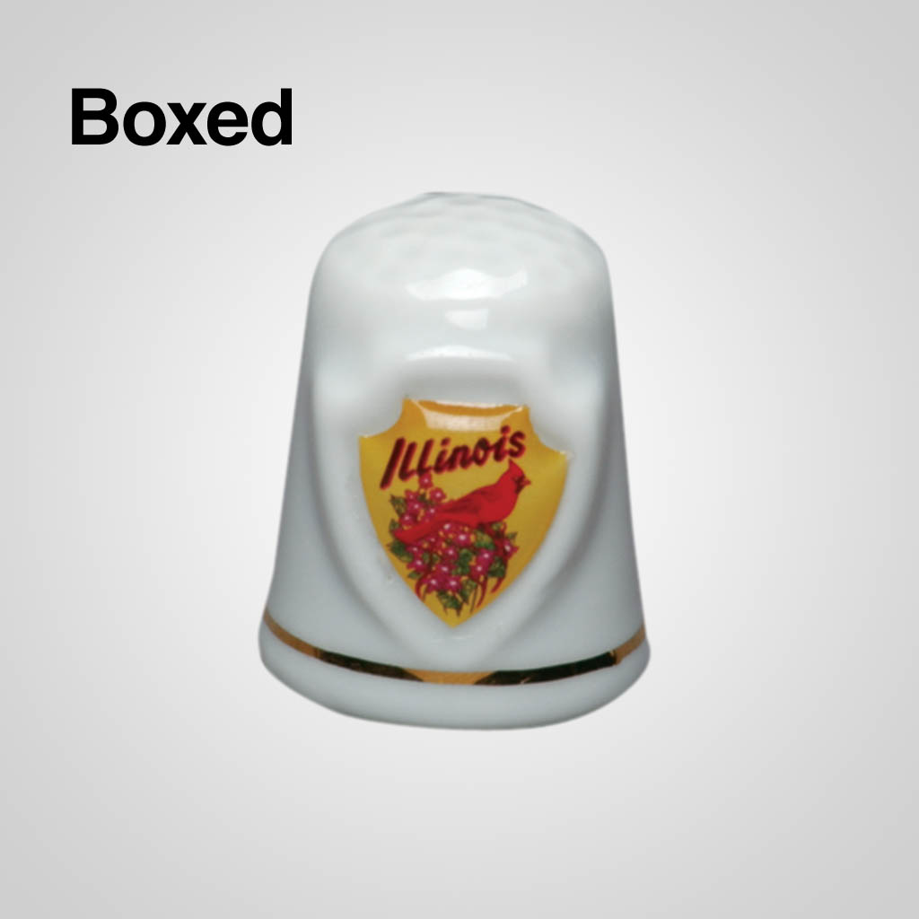 14244SH Ceramic Thimble with Shield, Boxed Lipco