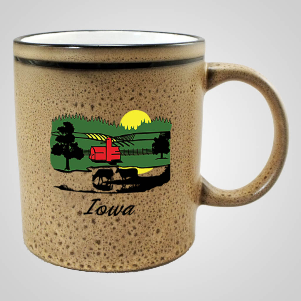 19221PPM Gold Glaze RoundBottom Mug, MultiColor Print Lipco