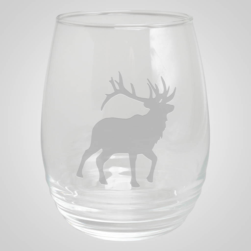 19280PP - Ribbed Stemless Wine Glass, 1 Color Print