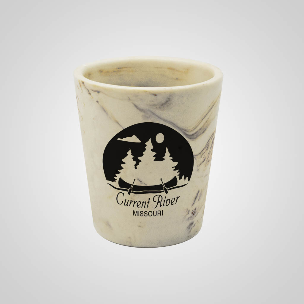 19532PP - Marble Swirl Shot Glass, 1 Color Print