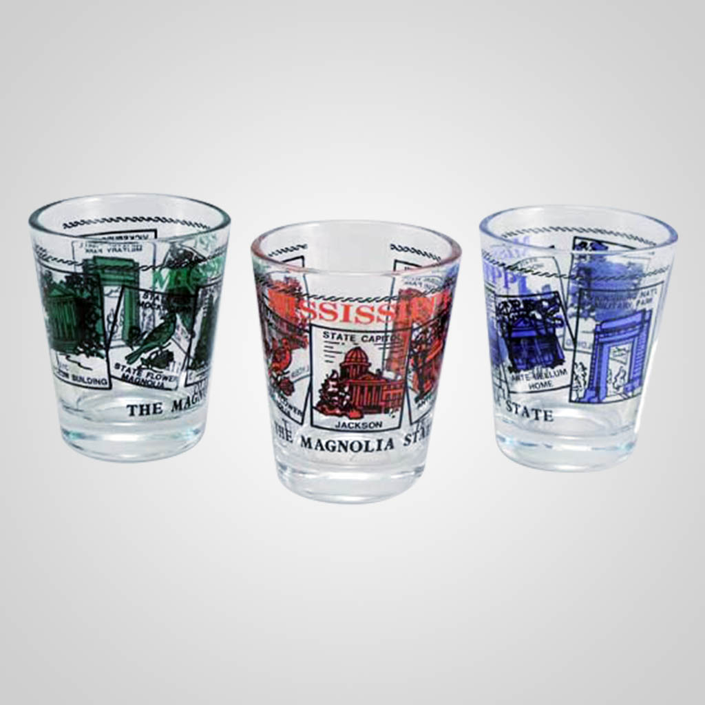 21589MN State History Shot Glass, Minnesota Lipco
