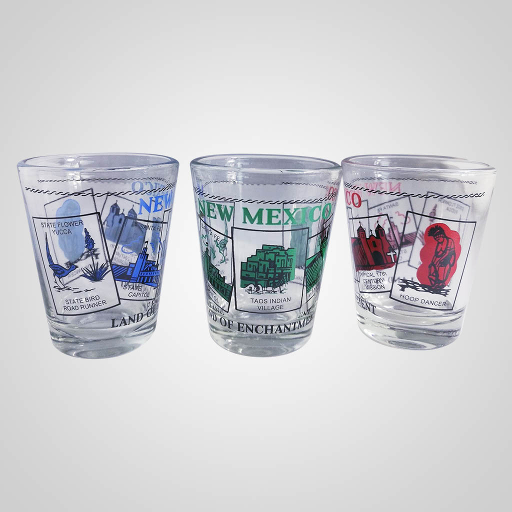 20021NY Shot Glass, New York Scenes Lipco