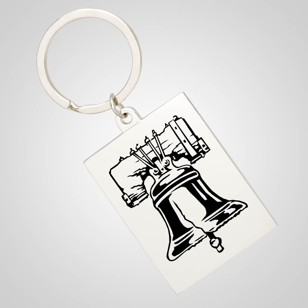 40007JP Rectangular Chrome Keychain, 1 Color Lipco