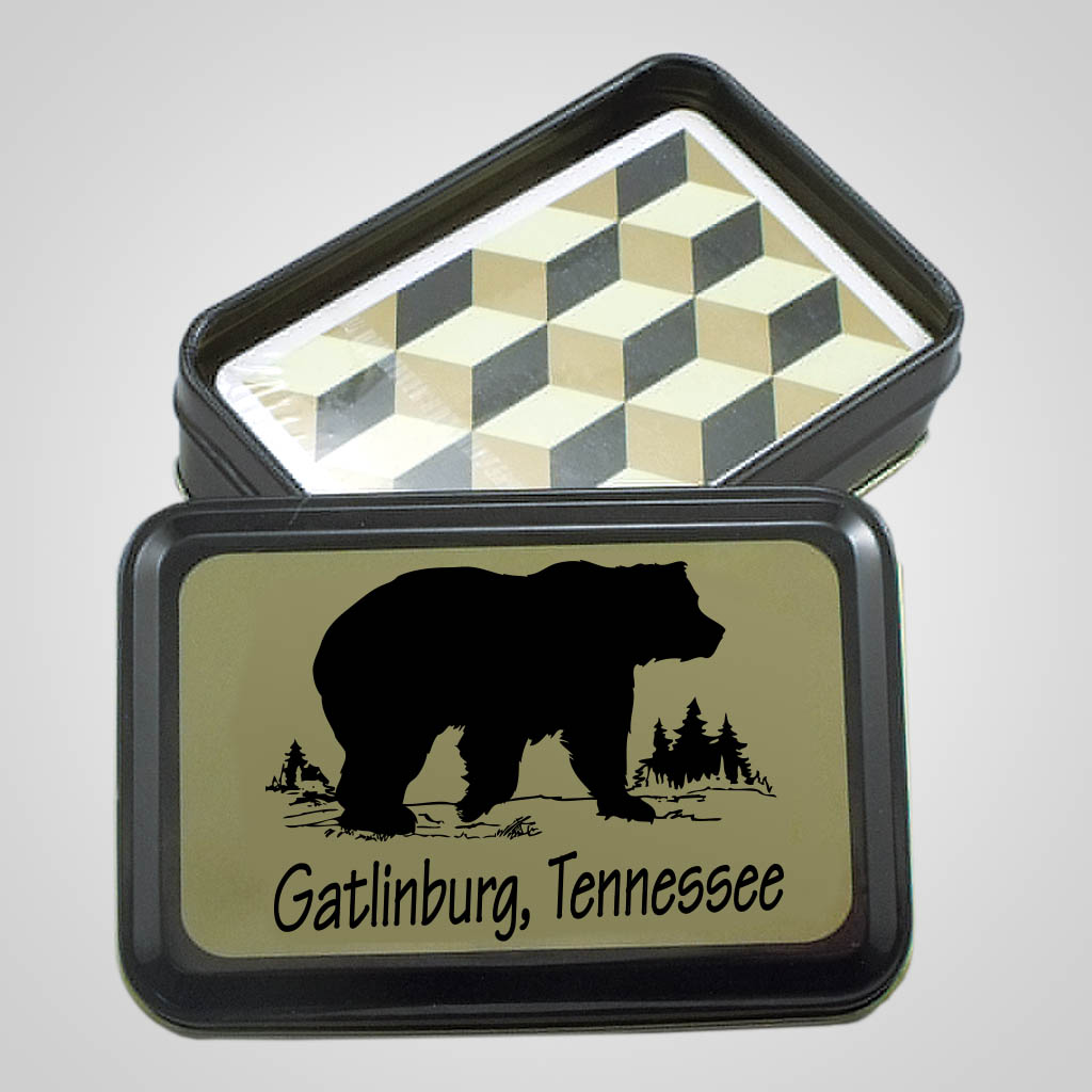 40033JP Playing Cards In Tin, 1 Color Lipco