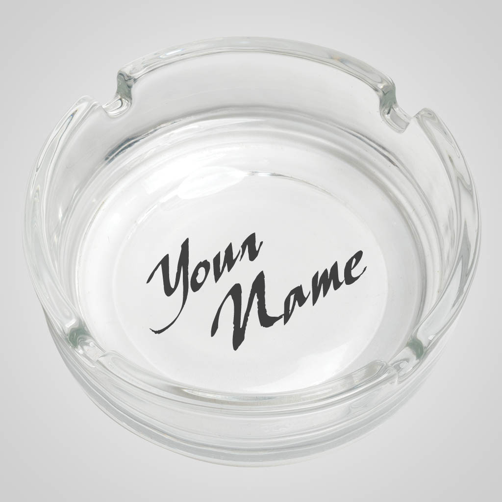40038 Glass Ashtray, NameDrop Lipco