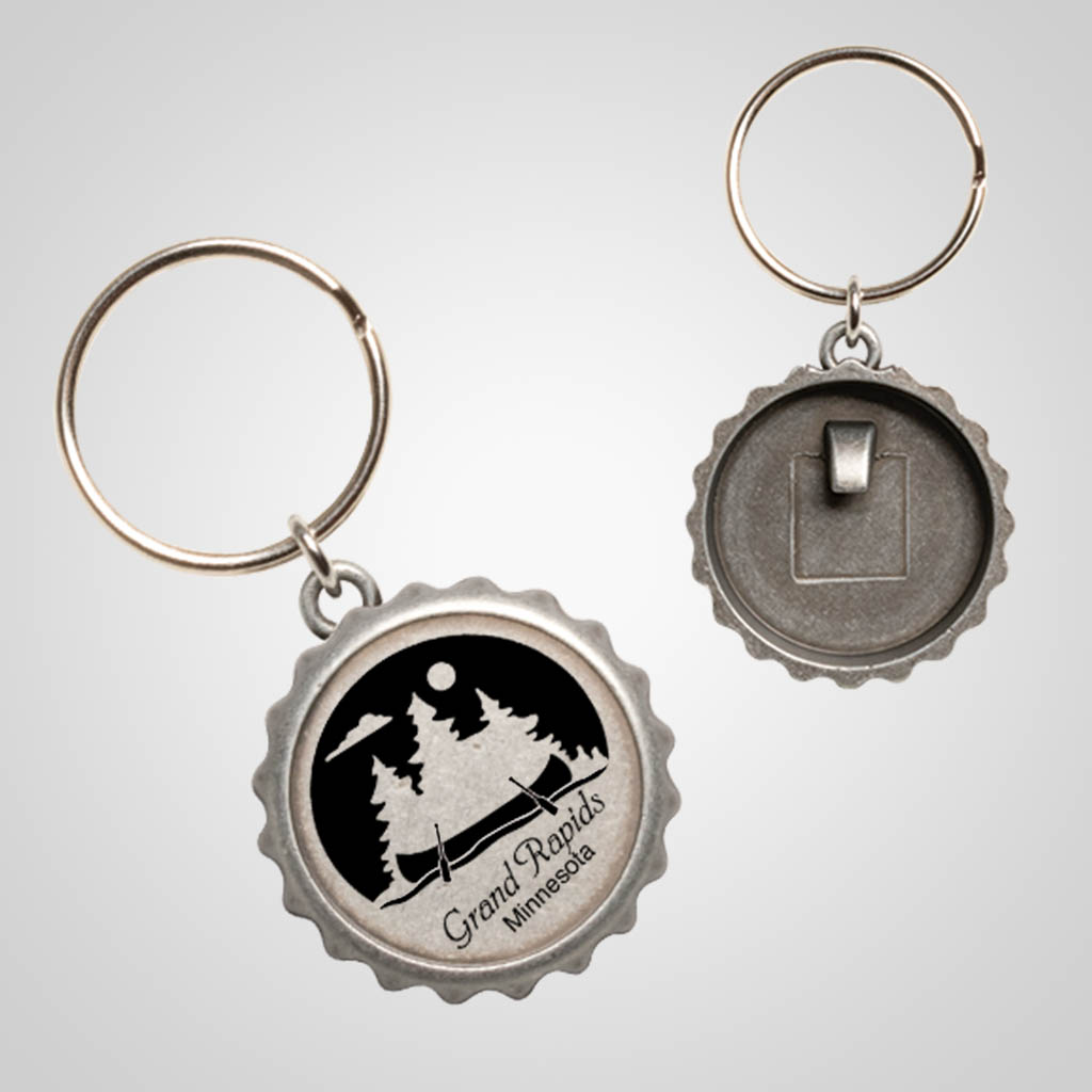 40103JP Bottle Cap Keychain, 1 Color Lipco