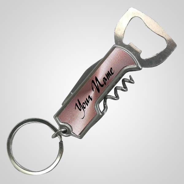40121 Rose Gold Bottle Opener Keychain, NameDrop Lipco