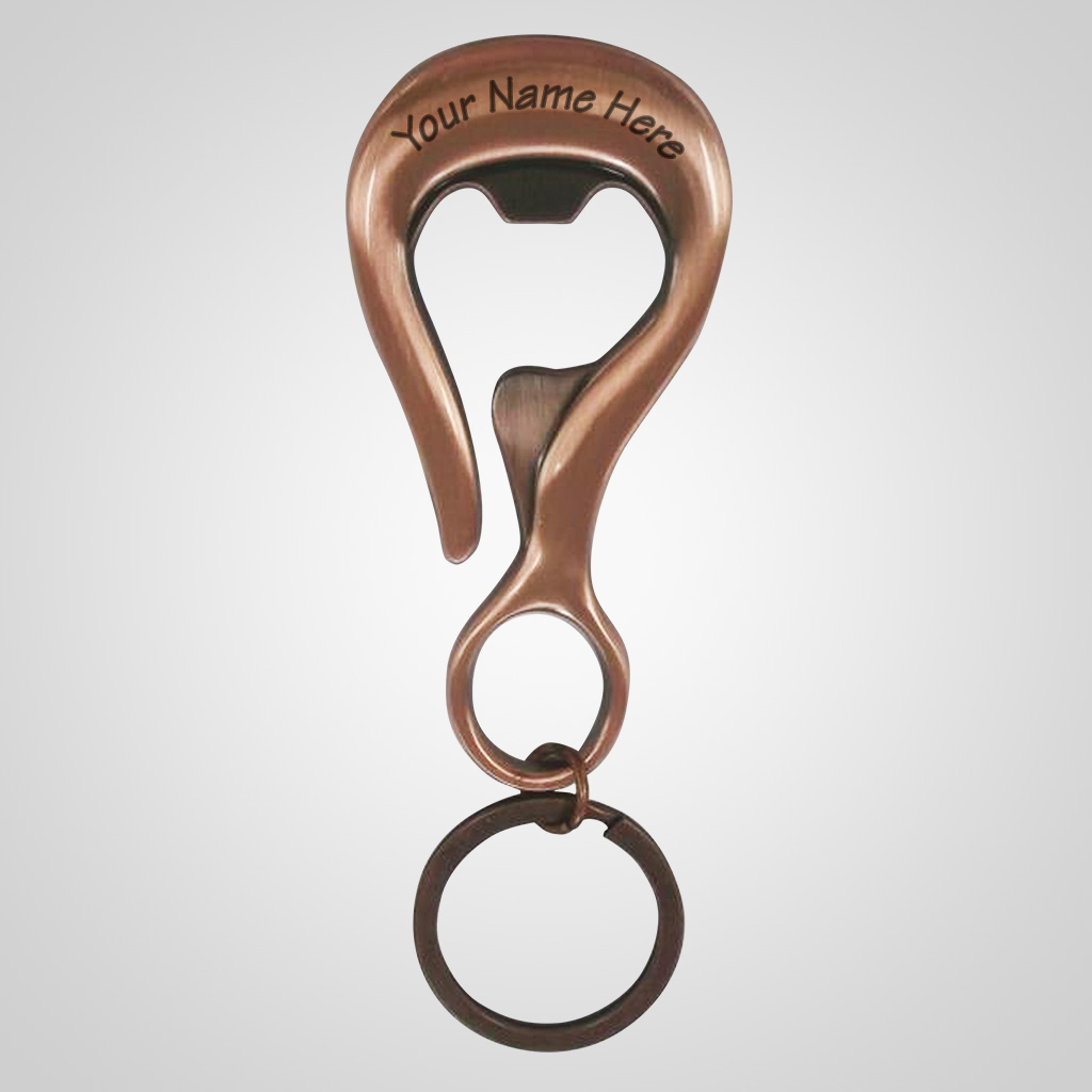 40248JPN Fish Hook Bottle Opener Keychain With Name Drop Lipco