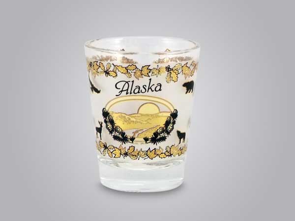 55975AK - Wildlife Shot Glass, Alaska