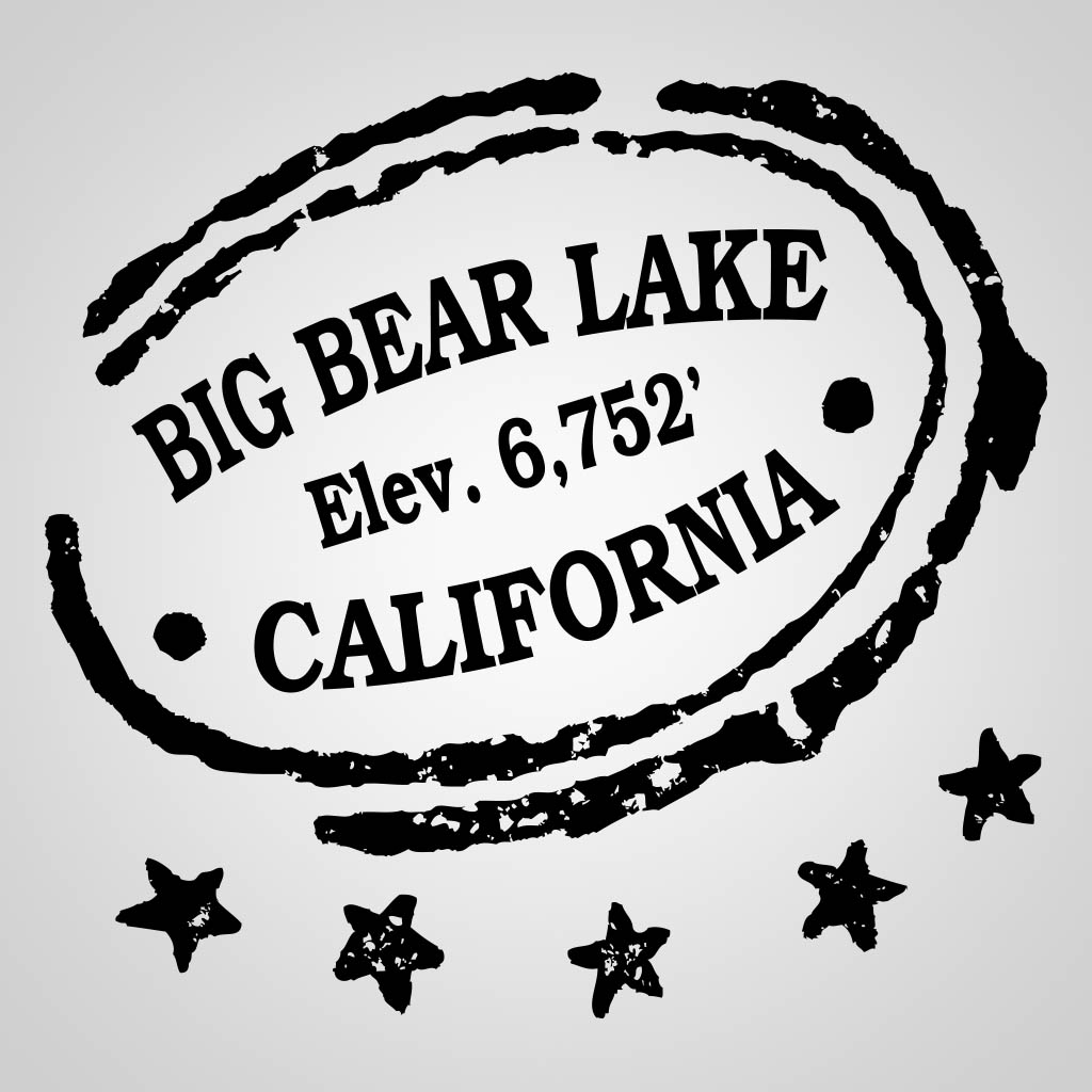 GPC14679 Oval Stamp w/Stars Big Bear Lake Lipco