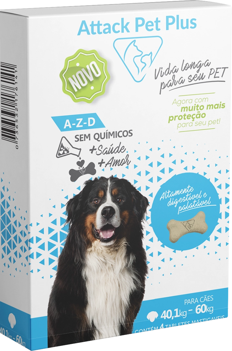 Suplemento para cachorro de 40 a 60 kg - Attack Pet Plus