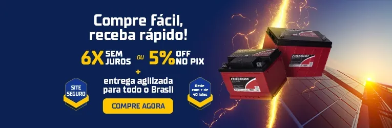 Condições - 6x sem juros e 5% pix