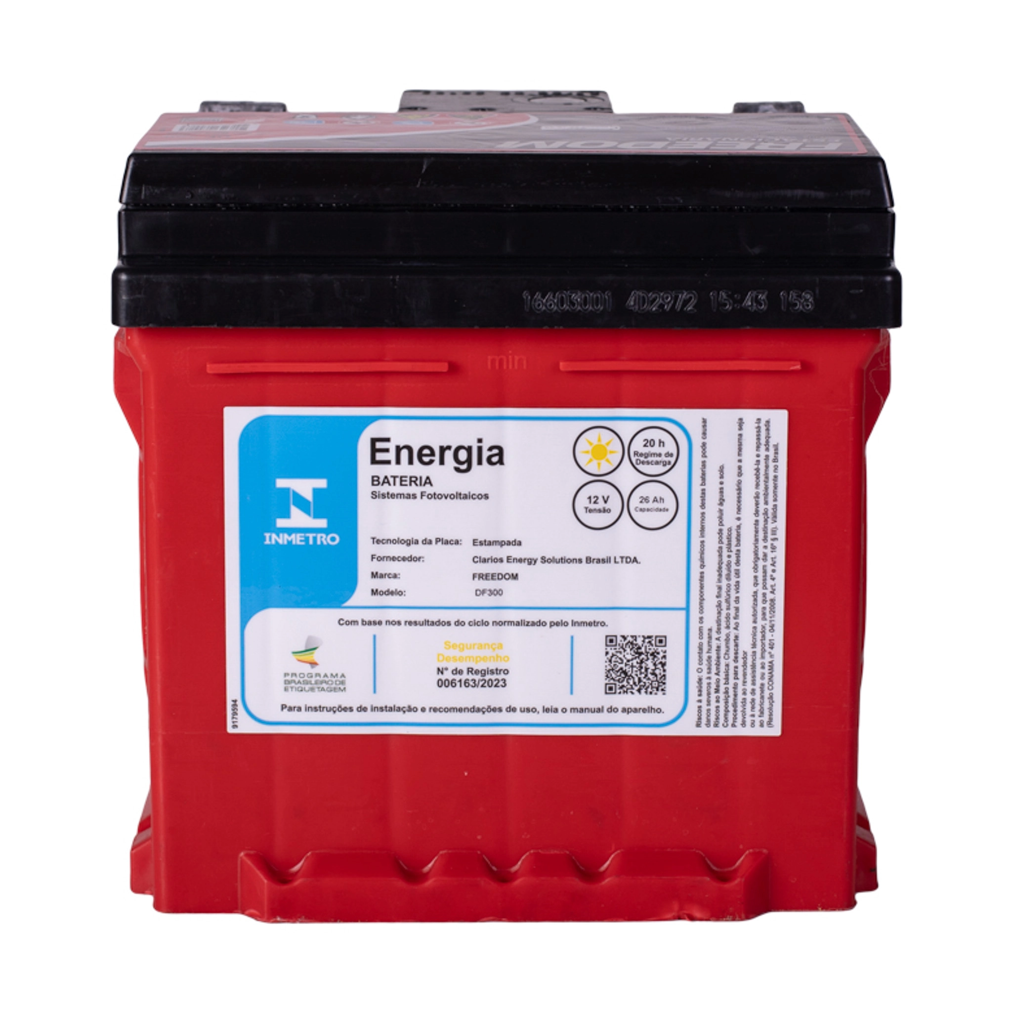 Bateria Estacionária Freedom DF300 12V 26Ah