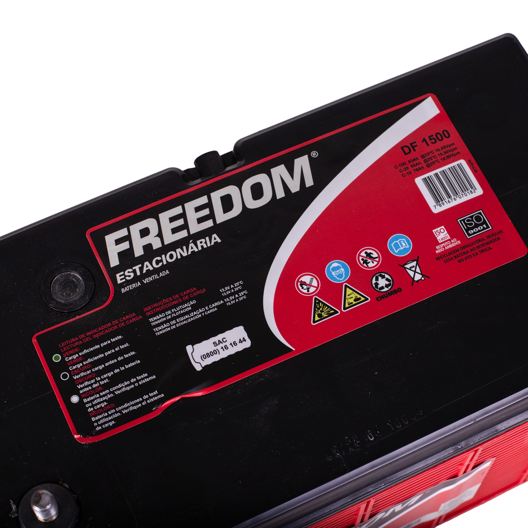 Bateria Estacionária Freedom DF1500 12V 80Ah