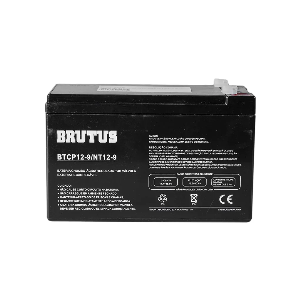 Bateria Estacionária VRLA Ciclo Profundo Brutus BTCP12-9 12V 9Ah