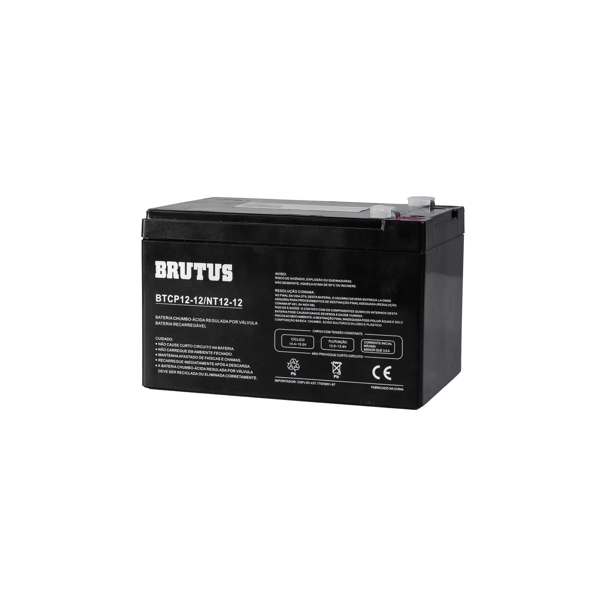 Bateria Estacionária VRLA Ciclo Profundo Brutus BTCP12-12 12V 12Ah