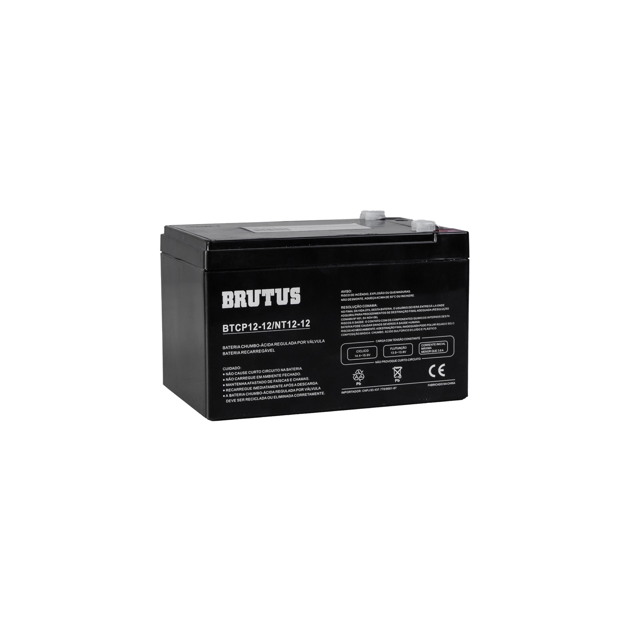 Bateria Estacionária VRLA Ciclo Profundo Brutus BTCP12-12 12V 12Ah