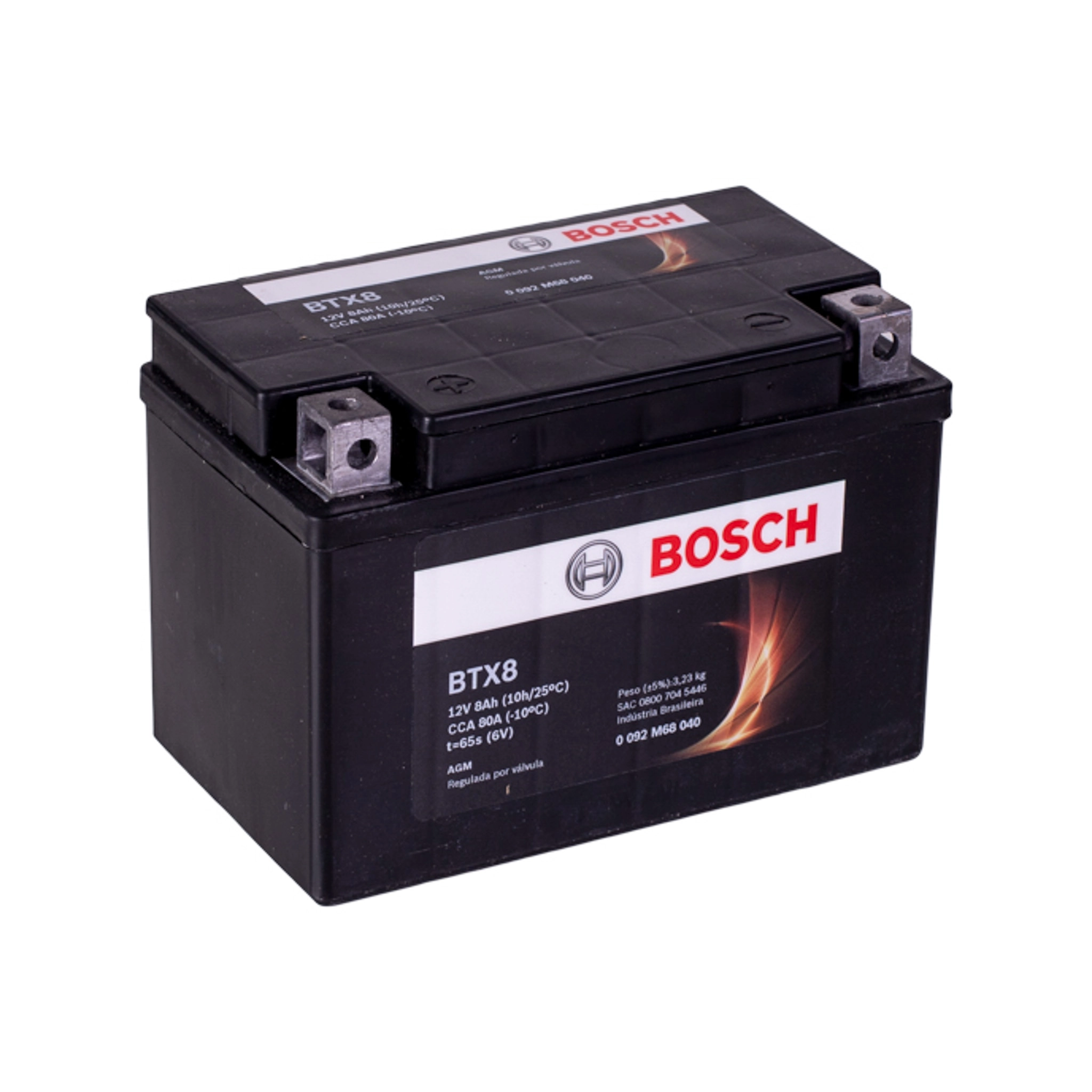 Bateria Moto Bosch BTX8 BS 12V 8Ah