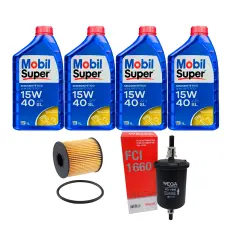 Kit Troca de Óleo 15W40 MOBIL + WOE710